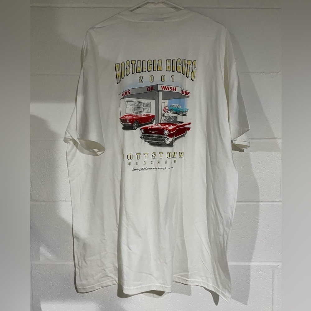 Anvil White Nostalgia Nights Graphic Tee - Picture 1 of 4